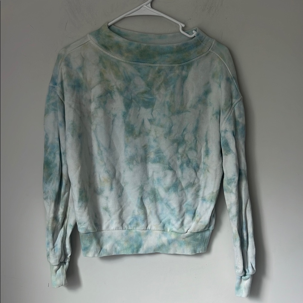 Anthropologie Pilcro Women's Elayna Tie-Dye Sweatshirt Pullover Mock Neck XS ♠️